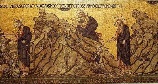 "Моление о чаше" мозаика из собора Св Марка в Венеции XIII в.