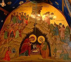 Рождество Христово. Икона из одноименной пещеры в Вифлееме. Фото: А.Поспелов / Православие.Ru